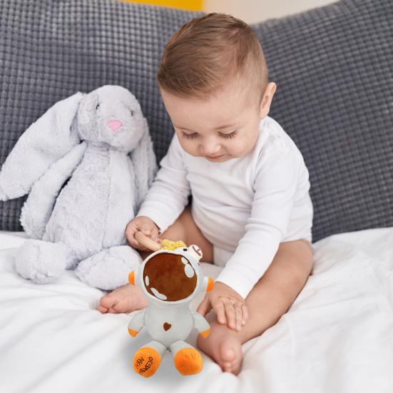 

Плюшевая игрушка космонавт 9,8 дюйма, мягкая набивная игрушка, милый компаньон, обнимающая кукла для сна, милый коллекционный предмет на космическую тематику для детей, фанатов A