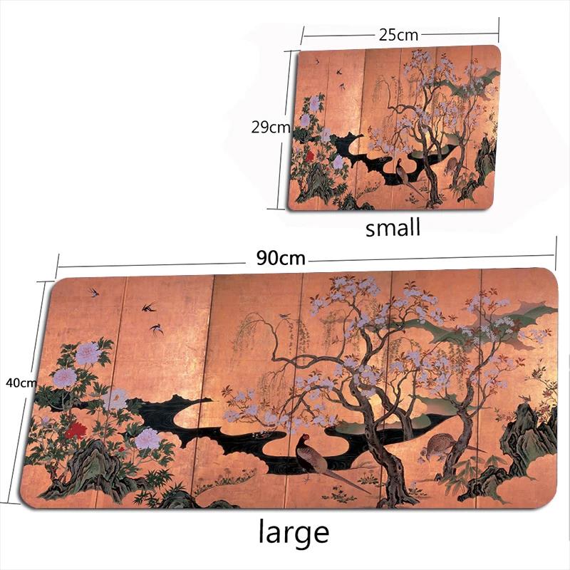 Giant Waves Mouse Pad Large Japanese-style Mouse Pads Company MouseMat Art Carpet Rugs Gamer Ukiyo-e Keyboard for Laptop 900X400