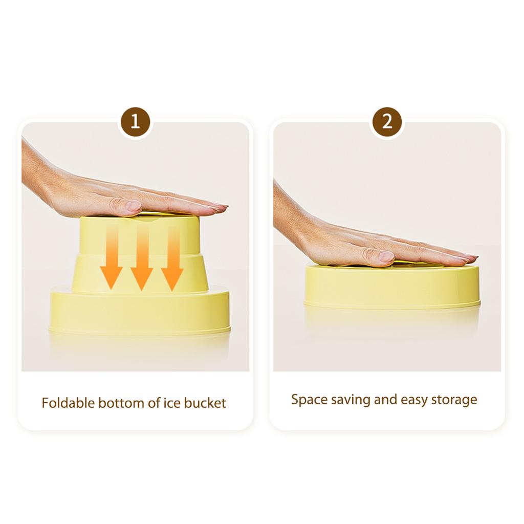 Foldable Ice Bucket Silicone Stackable Reusable Ice Mold Home Kitchen Tools