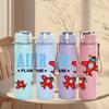 1PC Air Plane Toy Kid Cartoon Pattern 750ml Color Plastic Sports Water Bottle Leakproof Flip Straw Lid Suitable for Sports Office Home Use