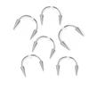 2 Piezas 16g Aro Labret con Púas para Dientes de Vampiro Clavos con Púas de Acero Quirúrgico Plata Tragus Helix Body Piercing Joya