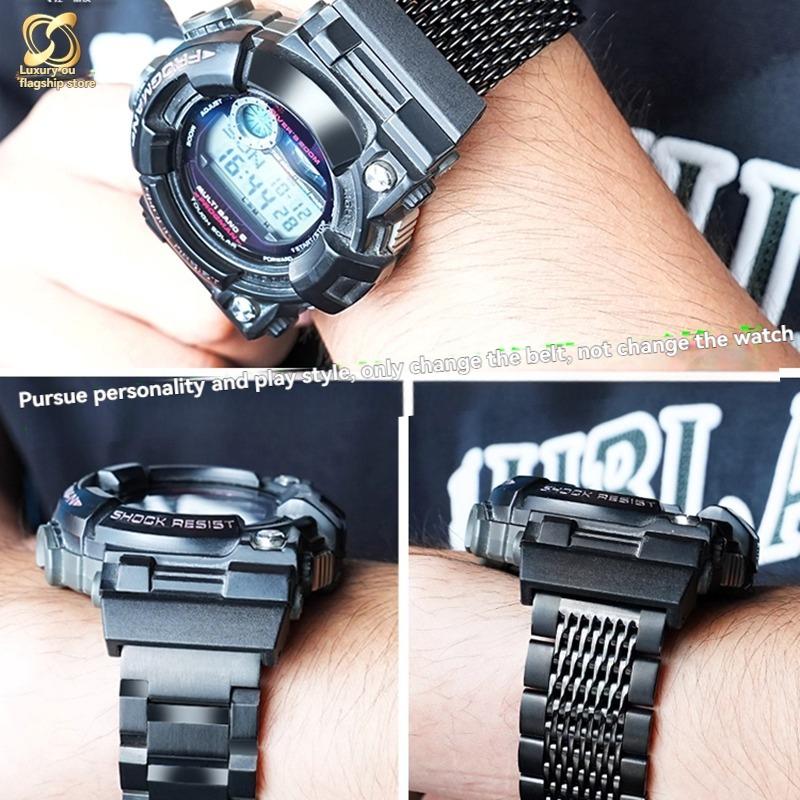 For Casio G-SHOCK Sixth Generation Frogman Watch 3445 GWF-D1000B Modified Steel Strip Stainless Steel Men's Watch Chain
