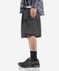 Beokeuldaun Comfort Big Pocket One-Pleat Wide Bermuda Cargo Sweatpants (Charcoal)