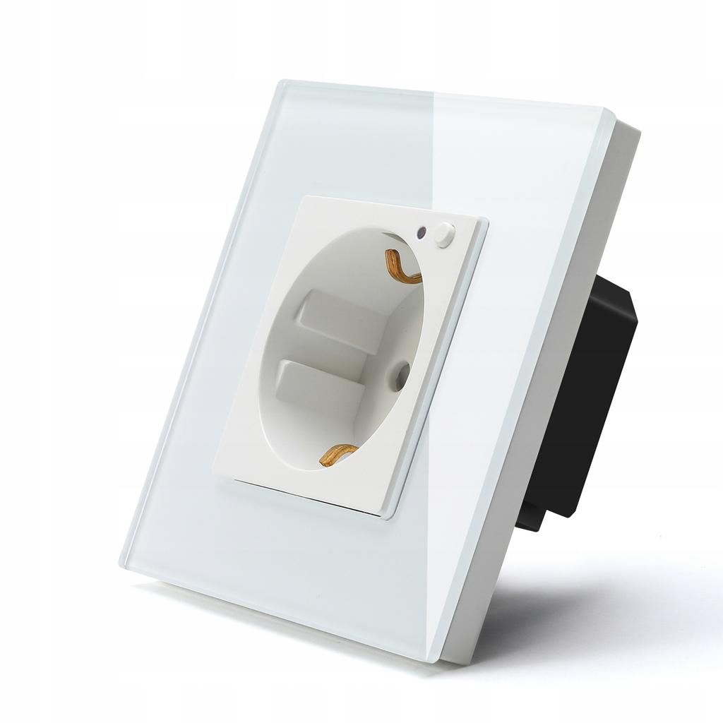 ZigBee TUYA Smart socket + RTX glass frame white