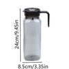 1.1L Large Capacity Ribbed Pitcher With Lid And Handle Transparent Water Jug Drink Storage Pot For Home And Office Use