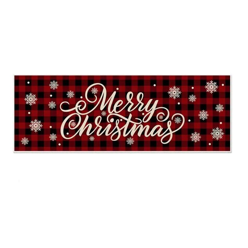 Christmas Floor Mat Funny Anti Slip Carpet for Kitchen Bedroom Living Room Kids Door Mats Holiday Party Home Rug Decor