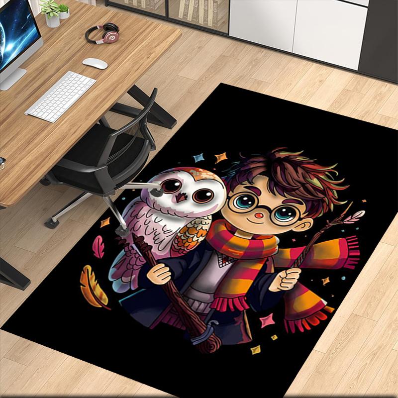 Harry Potter Printed Carpet, for Office Chair Living Room Bedroom Kitchen Room Decor Gifts.