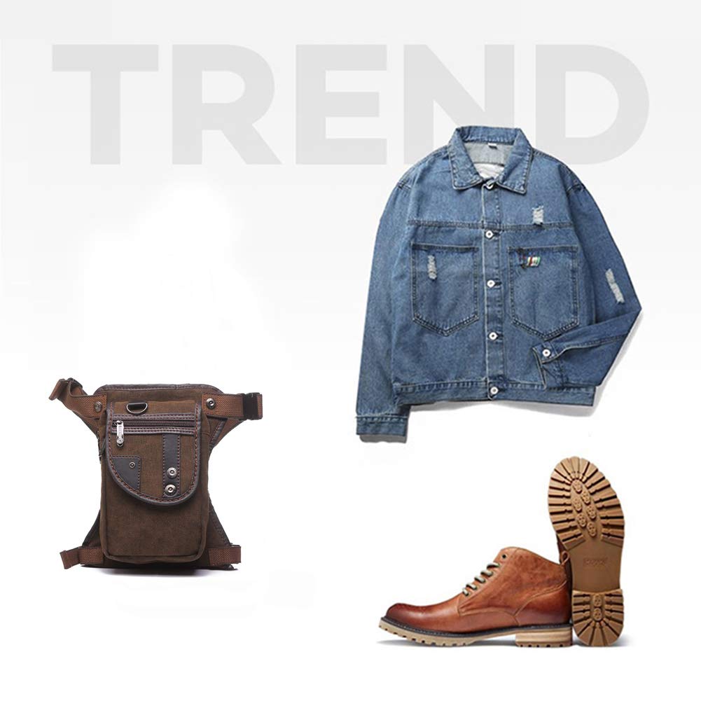 Waterproof Leg Bag for and Other Large Made of and Perfect for Casual and As a Gift Bag/Waist Motorcycles, Fishing, Activities. Capacity. Canvas.