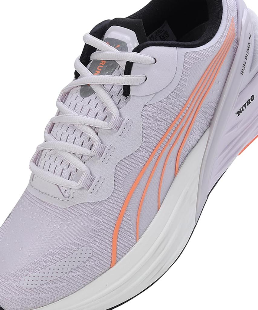 Puma Run Double X Nitro Running Sneakers by 2022 Lavender Size cm (376171) [Worn AYA] Women's Spring/Summer Colorway Fog/Metallic Silver/Neon Citrus,