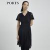 PORTS Women's V-Neck Slim Fit Dress