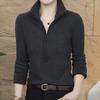 Winter Velvet Warm Zipper Long-Sleeve Casual Top for Middle-Aged Women