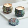 Plant Essential Oil Aromatherapy Candle Soy Wax Fragrance Candle Round Tinplate Candle Gift Box Set