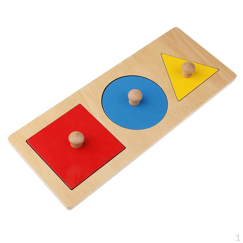 Early Education Teaching Material Montessori Geometry Jigsaw Puzzles Toys Cultivate Sensing And