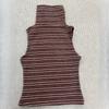 European and American Summer Retro High Neck Striped Slim Fit Vest