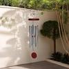 1Pc Wind Chime Octagonal Wood Hang Tag 6 Metal Tubes Courtyard Corridor Balcony Decor Retro Red Wood Aluminum Pipes