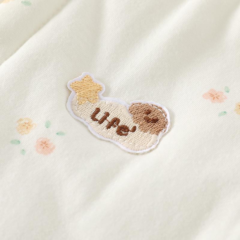 Autumn Warmth Baby Cotton Two-Piece Set - High Waist, Padded Korean Style Infant Homewear