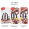 Stainless Steel Egg/Apple Shaped Manual Mechanical Kitchen Timer (battery Free) Countdown Cooking Tool with Loud Sound Reminder