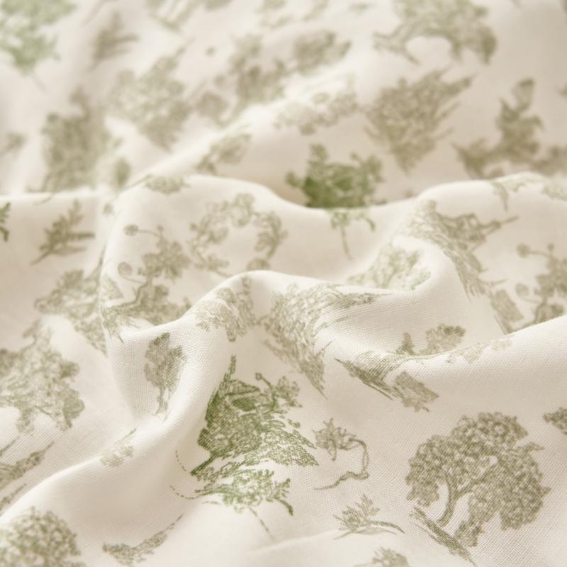 Mei Yun Ge Full Cotton Double-layer Yarn Four Piece Set Washed Cotton French Retro Pure Cotton