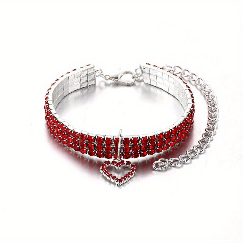 

Ігристе кохання: Намисто для домашнього улюбленця у формі серця - чарівний аксесуар для вашого пухнастого друга! S червоний