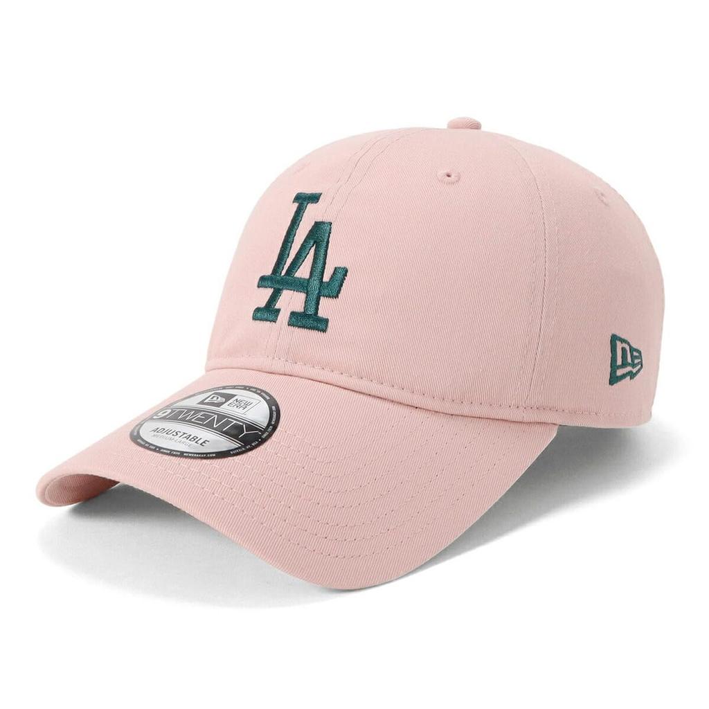 NEW ERA Cap 9Twenty Long Visor Mlb Los Angeles Dodgers Pink Rouge Green Non-Washed L/XL