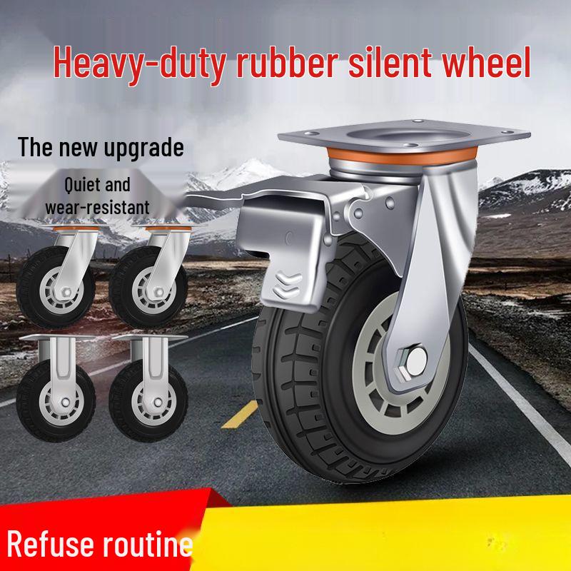 Těžká tichá otočná kolečka (2-8 palců) pro vozíky a malé ruční vozíky
