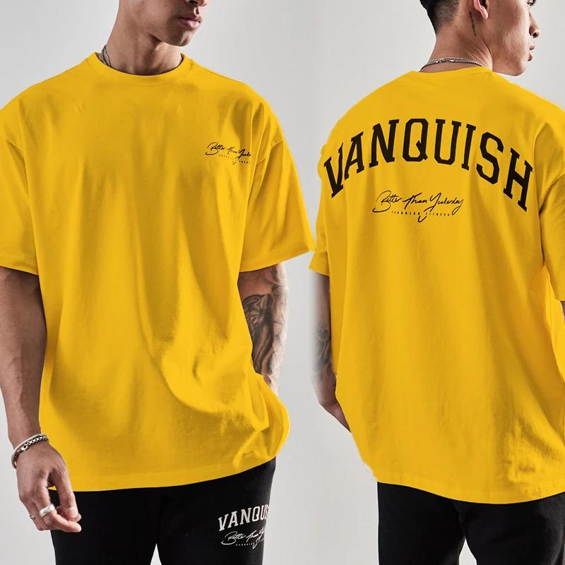 

Весна Літо Чоловіча Мода Бавовняна Футболка Vanquish Топи Футболка Чоловіча Повсякденна Y2K Круглий Виріз 100% Бавовна Висока Якість XL