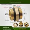Copper Union with Inner/Outer Threads, Double Inner Thread Water Heater Connector Tee/Elbow Nipple, 46mm & 1" Thread, Different Diameters.