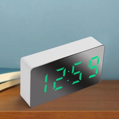 Mini Simple Electronic Clock LED Mirror Desk Clock Snooze Display Desktop Alarm Clock Car Clock Home Decoration