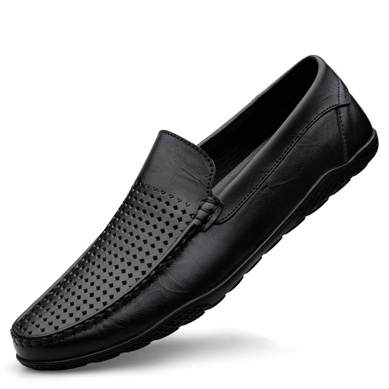Stylish Male Comfortable Driving Shoe All-match Men's Breathable High Quality Casual Shoes Genuine Leather All-match Mens Loafer