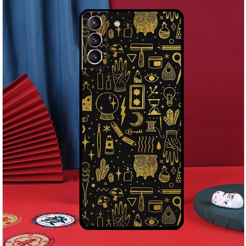 Чехол для телефона «Лунная магия ведьмы» для Samsung Galaxy S25 Ultra S9 S10 S20 S21 FE S22 S23 Plus S24 Ultra Задняя крышка Galaxy S24 FE