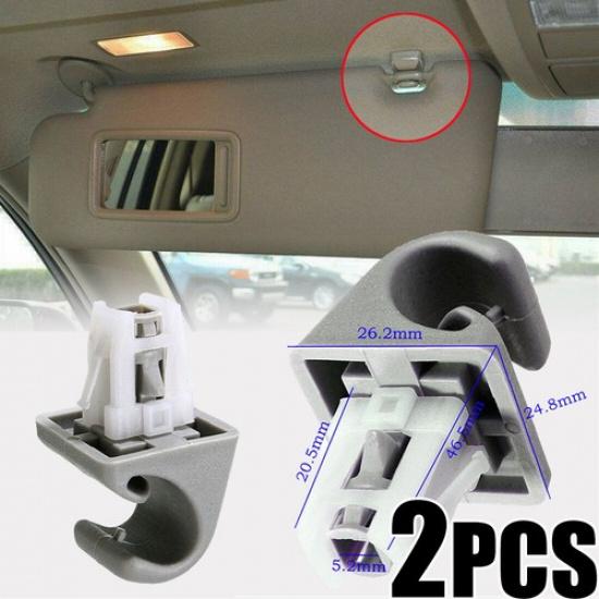 2 шт. Крючок-держатель солнцезащитного козырька для Toyota Camry Corolla Highlander RAV4 Prius Клипса