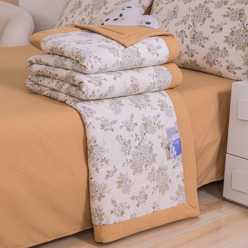 Summer Single Double Bed Light Printed Quilt Air Condition Quilt Twin Queen Size Cool Quilt