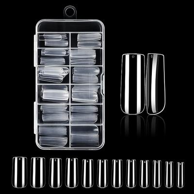 Source Nail Art Patch Traceless Transparent Medium and Long Water Pipe Nail Free Carving and Grinding Fake Nails 120 Pieces