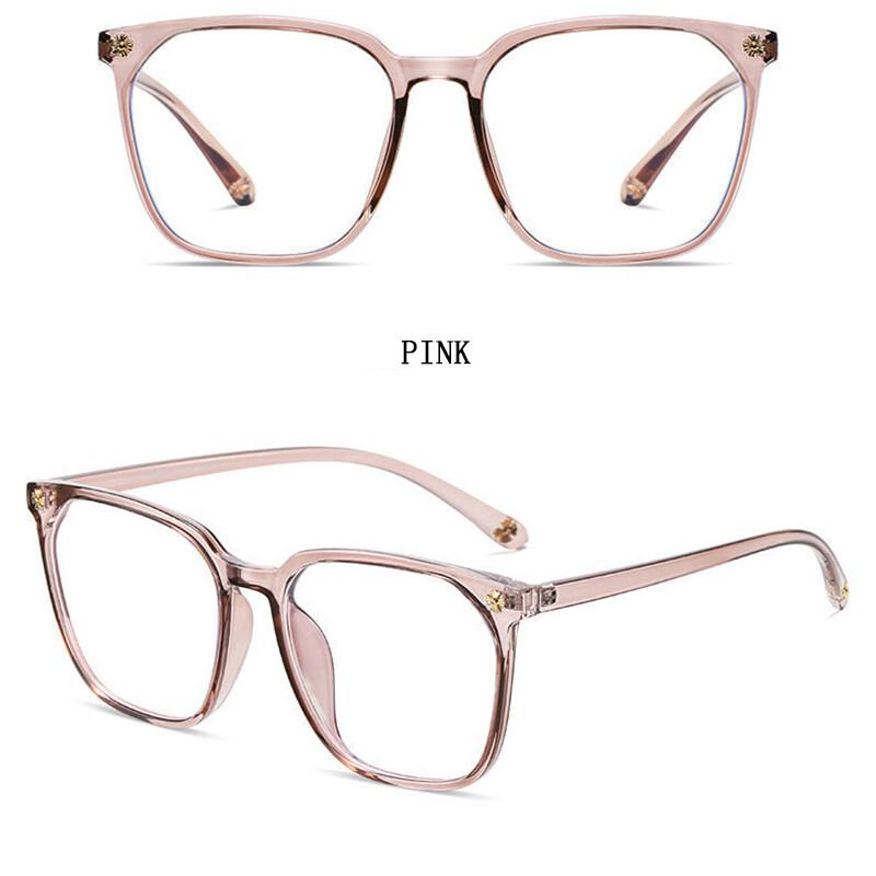 Trendy Women's Eyes Anti-Blue Light Myopia Glasses Black Fashion Flat Glasses Men's Eyes