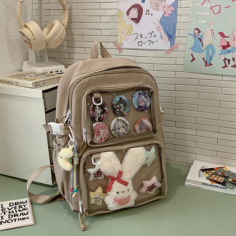 New Transparent Backpack Lightweight and Simple Middle School Students Backpack Korean Casual Large Capacity Backpack