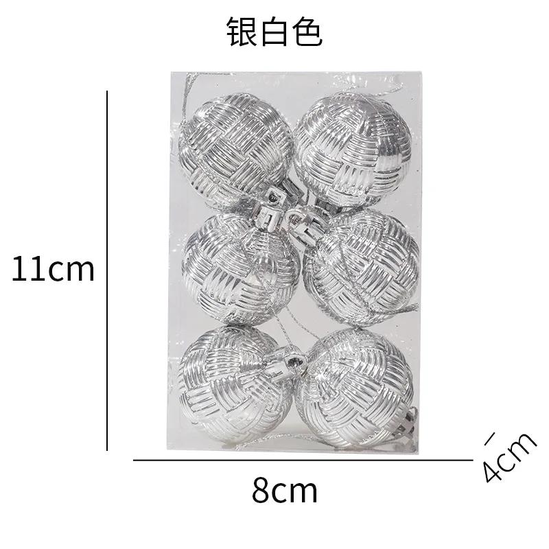 

6pcs/Set 4CM Christmas Ball Ornaments Set Plastics Christmas Tree Pendant Decoration Ornament Plastic 4CM Xmas Hanging Balls