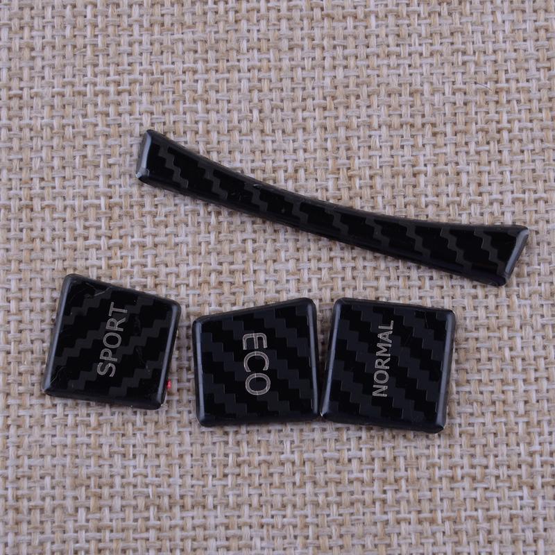 8Pcs/Set Carbon Fiber Style Stainless Steel Central Console Gear Shift Button Cover Trim LHD Fit For Toyota Camry 2018-
