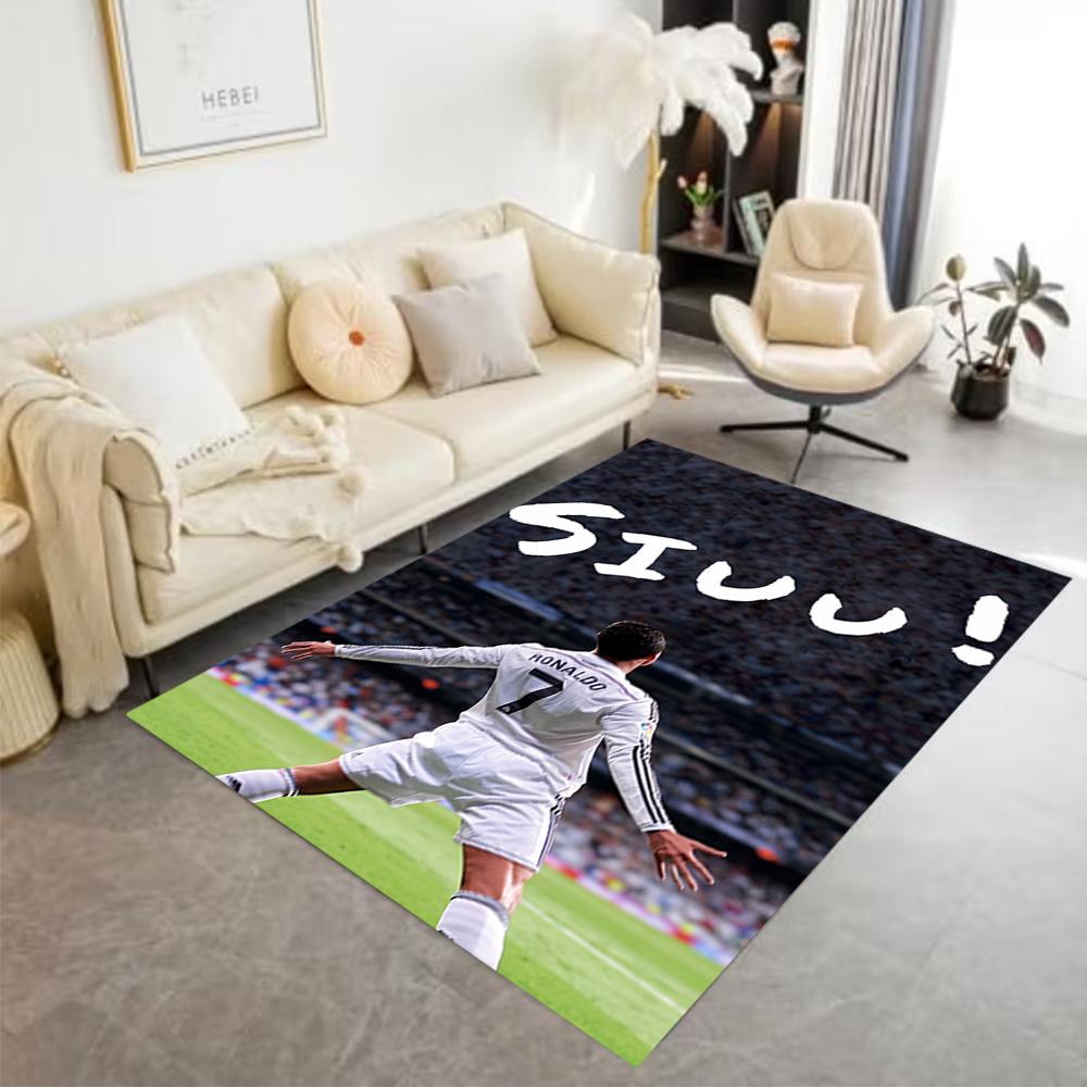 Ronaldo's Legacy Football Floor Rug Office Rug Design for Foyer Decorate Room Bedrooms Dining Room Anti-slip Rug Office Home Decor