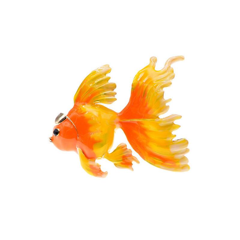 Koi Fish Brooch Pin With Electroplated Alloy For Fashionable Women And Men
