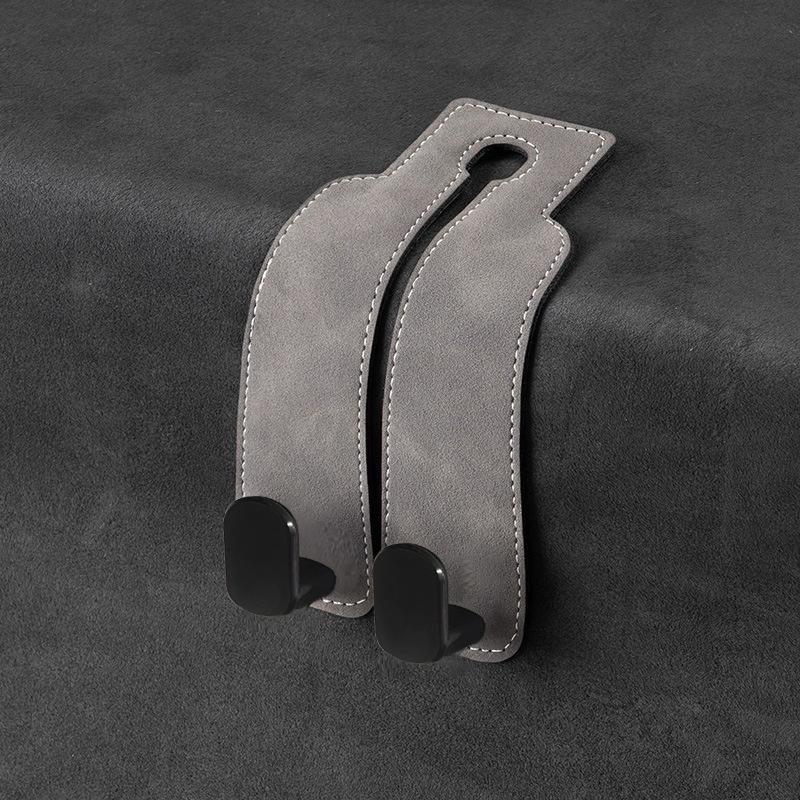 Car Seat Back Hook – Creative Suede-Finish Leather – Rear-Seat Storage & Organizer – Compact Interior Hook