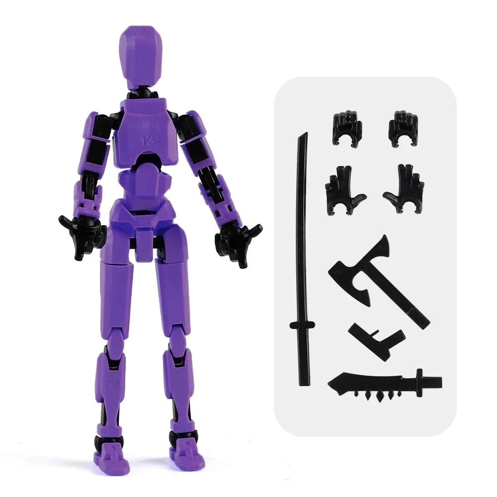 

1/2/4/9Pcs Luminous Titan 13 Action Figures T13 Figurine 3D Printed Multi-Jointed Movable Lucky 13 Action Figurine Nova Figurine Dummy 14cm