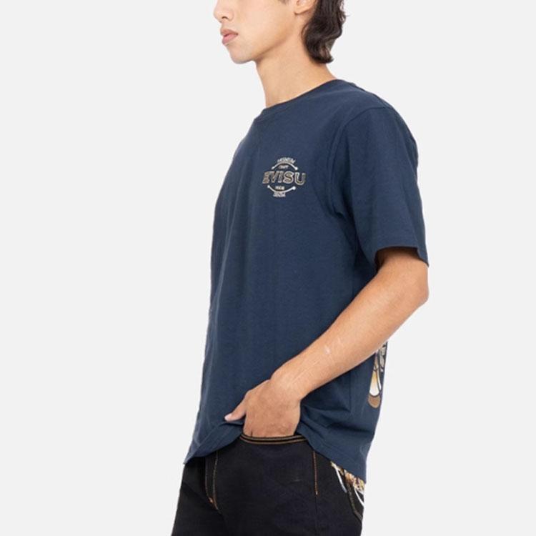 Evisu T-Shirts Men's Crew Neck Moderate Straight Fit 2EAHTM2TS522XXCT