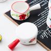 Mini Ceramic Milk Cup Creamer Jug Multifunctional Seasoning Dish Small Ceramic Coffee Milk Pitcher Vinegar Sauce Cup With Handle