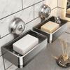 Waterproof Bathroom Soap Holder Suction Cup Soap Storage Rack Wall Mounted Soap Box  Bathroom
