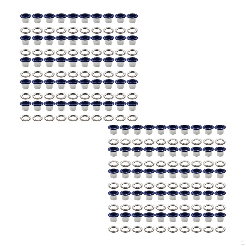 100 Pieces Grommets Metal Eyelets Round Shape Multifunction 5mm Tiny Grommet for Belt Clothing