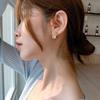 Flower Rhinestones Opal Stud Earrings for Women Small Exquisite Sweet Versatile Advanced Earring Charms Jewelry Gifts Wholesale