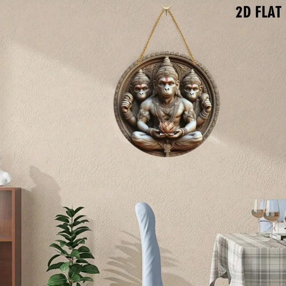 Cattura Sole Hanuman Arte Murale in Metallo Decorazione Spirituale per la Casa Appeso alla Finestra