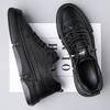 Men's shoes 2025 autumn new soft-soled casual shoes trendy sports and leisure leather shoes men's overboard shoes