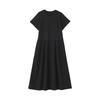 MUJI Women's Cooling Short Sleeve One-Piece Dress, Black, Women's S