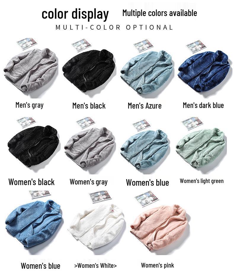 Women's Fleece Zipper Hoodie - Warm Winter Furry Pajama Top, Trendy Autumn Outerwear